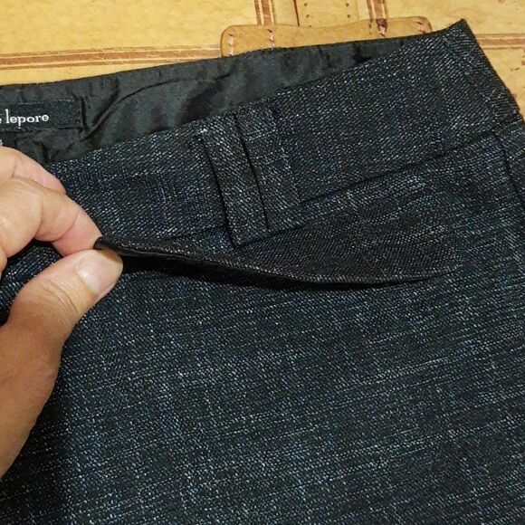 Nanette Lepore Black Dress Pants Size 4 Wide Leg Anthropologie - Picture 7 of 8